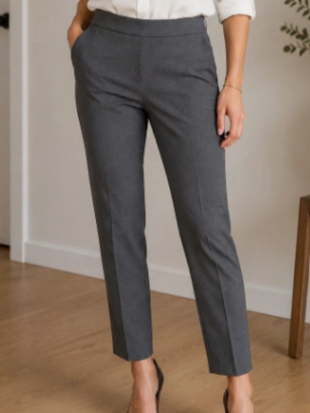 Banana Republic Factory Hayden ankle pant, gray, size 8